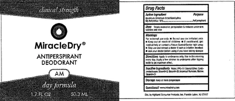 Clinical Strength MiracleDry Antiperspirant Deodorant AM 포장
