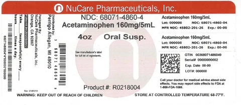 Acetaminophen 포장