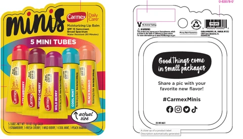 Carmex Daily Care Moisturizing Lip Balm SPF15 Broad Sprectrum Minis 포장