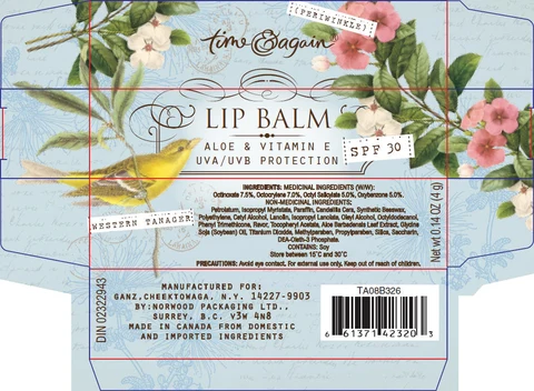 BIRDS GARDEN LIP BALM WESTERN TANAGER - SPF 30 포장