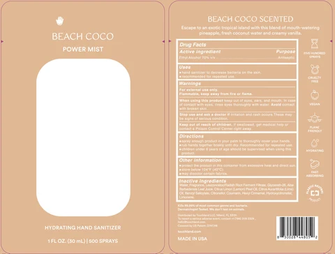 Touchland Power Mist Hand Sanitizer Beach Coco 포장