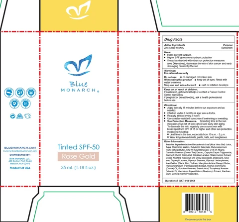 BLUE MONARCH Tinted SPF-50 (Rose Gold) 포장
