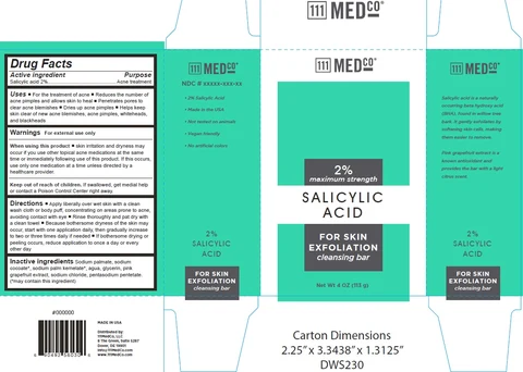 111MedCo 2% Salicylic Acid Cleansing Bar 포장