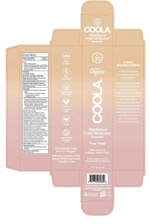 COOLA Rosilliance Mineral Tinted Face Moisturizer SPF 30 Fresh Rose packaging