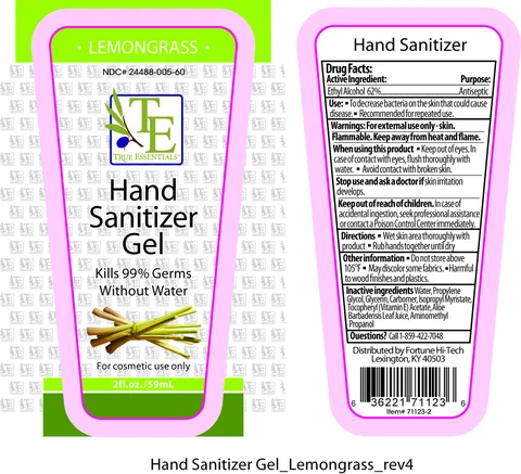 True EssentialsLemongrass Hand Sanitizer 포장