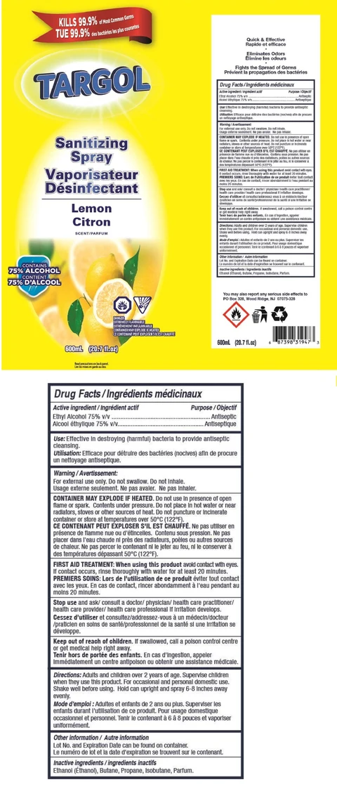 TARGOL Sanitizing Lemon 포장