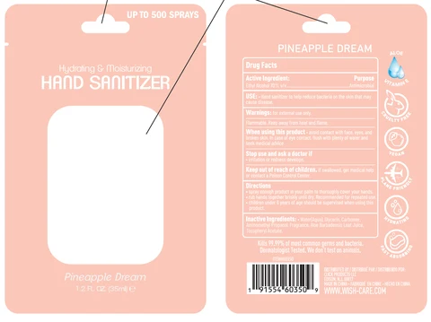 WISH HAND SANITIZER PINEAPPLE DREAM 포장