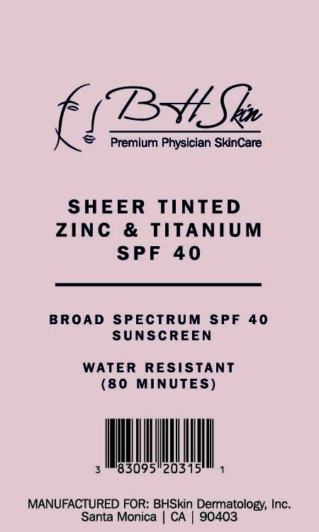 BHSkin Sheer Tinted Zinc and Titanium SPF 40 포장