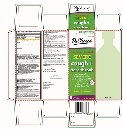 DRx Choice maximum strength Severe Cough plus sore throat 포장