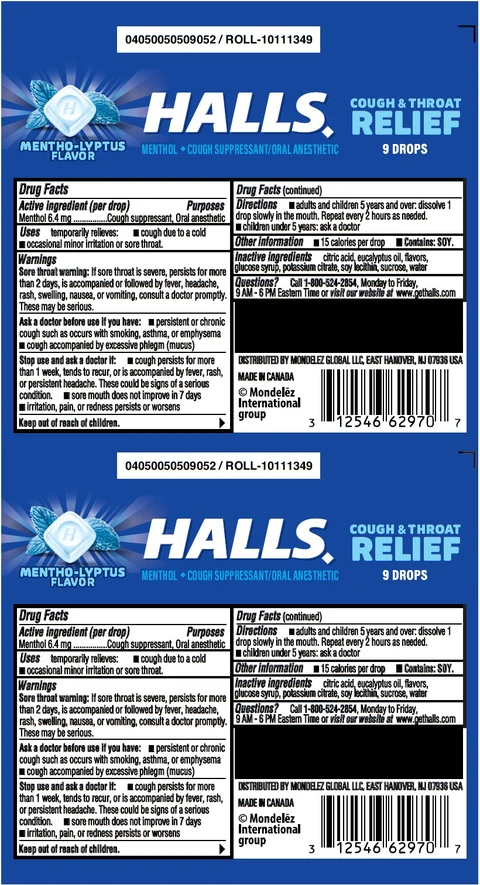 HALLSMentholyptus 포장