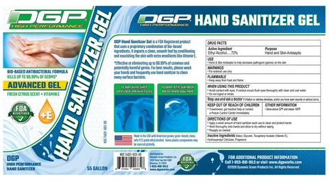 DGP High Performance Hand Sanitizer Gel 포장