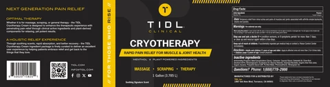 TIDL CLINICAL CRYOTHERAPY MENTHOL Cream 포장