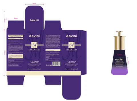 Aavini Double Layer Brightening Spot Correcting Essence Oil packaging