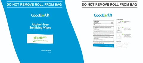 Sanitizing Wipes 포장