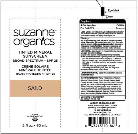 Suzanne Organics Tinted Mineral Sunscreen Broad Spectrum SPF 25 - Sand 포장