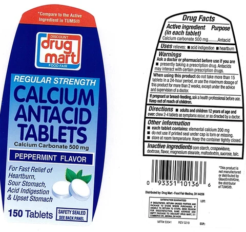 Regular Strength Antacid Peppermint 포장