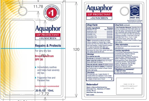 Aquaphor Lip Protectant and Sunscreen 포장