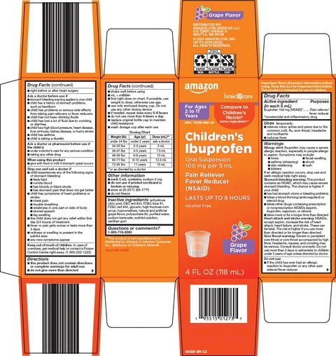 basic care childrens ibuprofen 포장