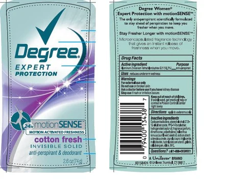 DegreeCotton Fresh Antiperspirant and Deodorant 포장