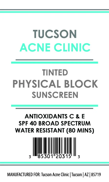 Tinted Physical Block Sunscreen packaging