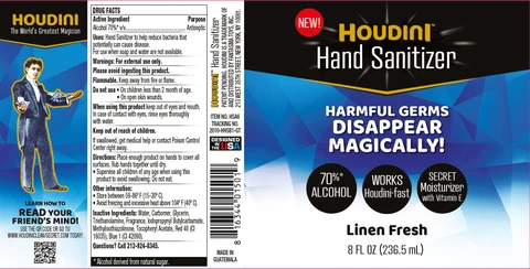 Houdini Hand Sanitizer Linen Fresh 포장