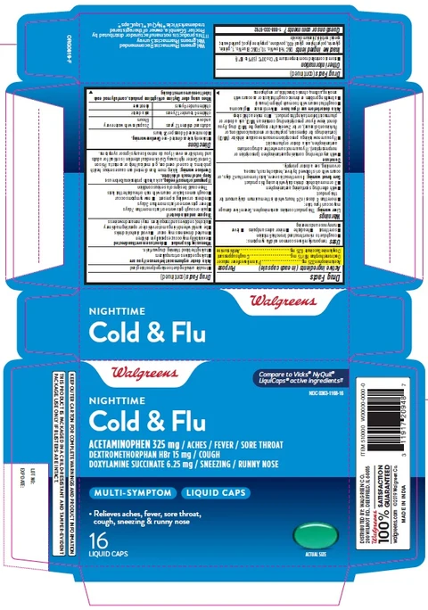 Walgreens NightTime Cold and Flu packaging