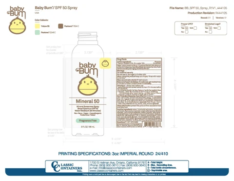 Baby Bum Mineral 50 Sunscreen Roll-On / Baby Bum Mineral 50 Sunscreen 포장