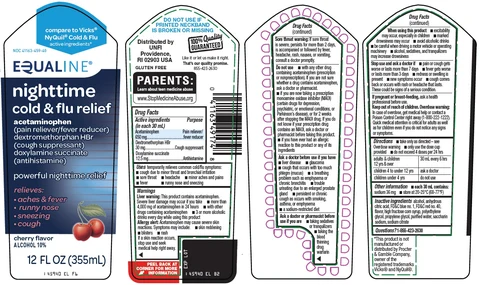 equaline nighttime cold and flu relief packaging