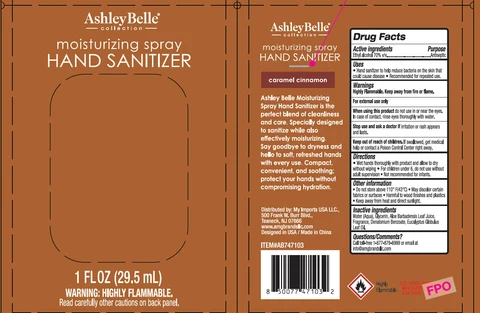 AshleyBelle Moisturizing Hand Sanitizer Caramel Cinnamon 포장
