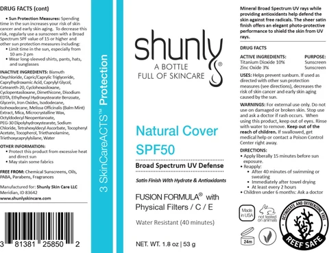 Shunly Natural Cover SPF50 포장