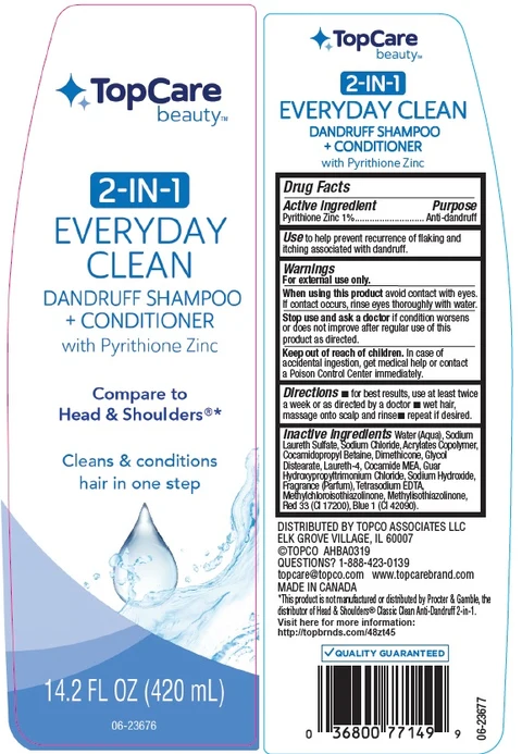 Topcare 2 in 1 Everyday Clean Dandruff packaging