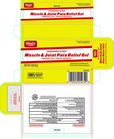 Winco Muscle and Joint Pain Relief Gel 2oz packaging
