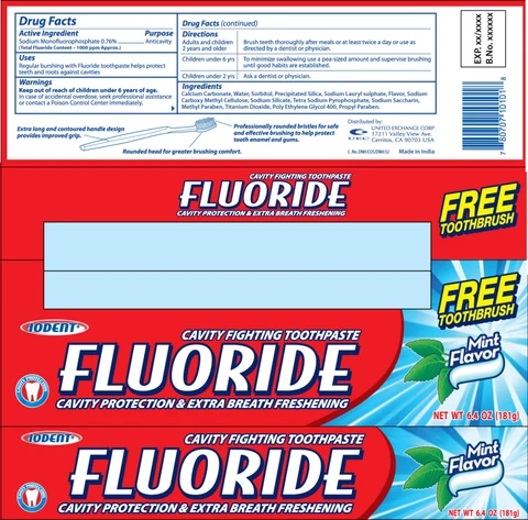 Iodent Fluoride Mint 포장
