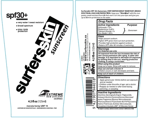 Surfers Skin Sunscreen 포장