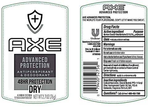 AxeAdvanced Protection Antiperspirant and Deodorant 포장