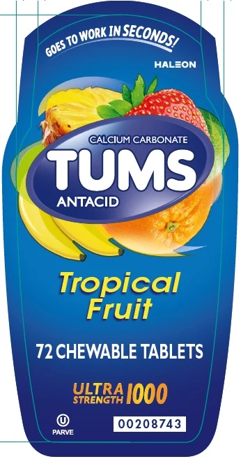 Tums Ultra Tropical Fruit 72 ct