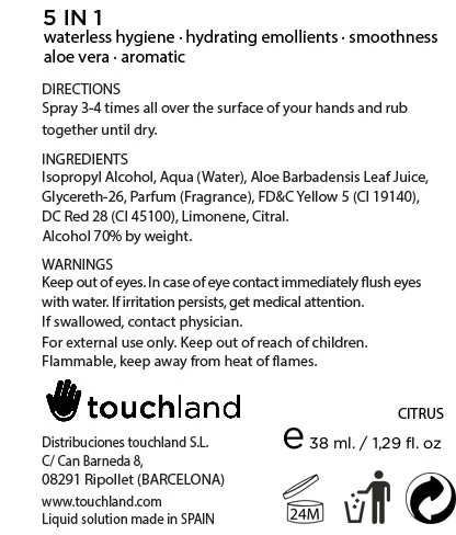 TOUCHLAND kub2go Hand Sanitizer Citrus 포장