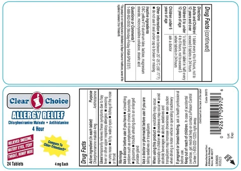 Chlorpheniramine maleate 4mg packaging