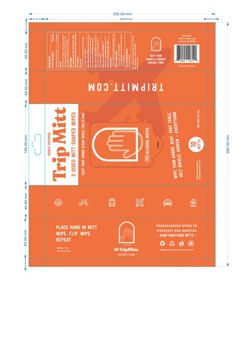 Hand Sanitizer packaging
