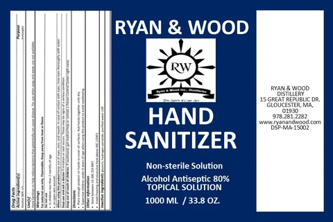 Ryan and Wood Ethanol Hand Sanitizer 포장