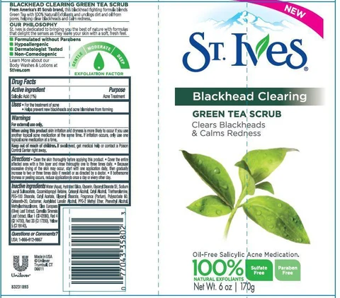 St. IvesBlackhead Clearing Green Tea Scrub packaging