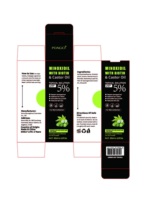 Biotin Castor Essential Oil (Minoxidil 5%) VCP-EMK007 포장