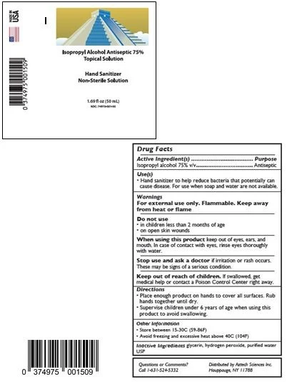 Isopropyl Alcohol Antiseptic 75% Topical Solution packaging