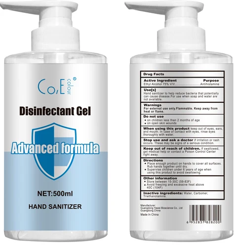 Hand Sanitizer packaging