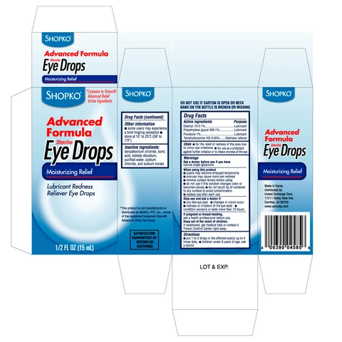SHOPKO ADVANCED FORMULA EYE DROPS 포장