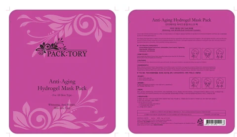 Anti aging hydrogel mask pack 포장