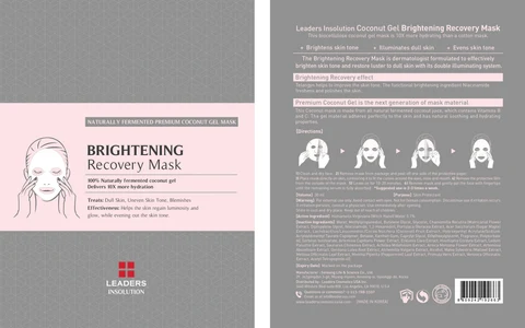 Leaders Coconut Brightening Recovery Mask packaging