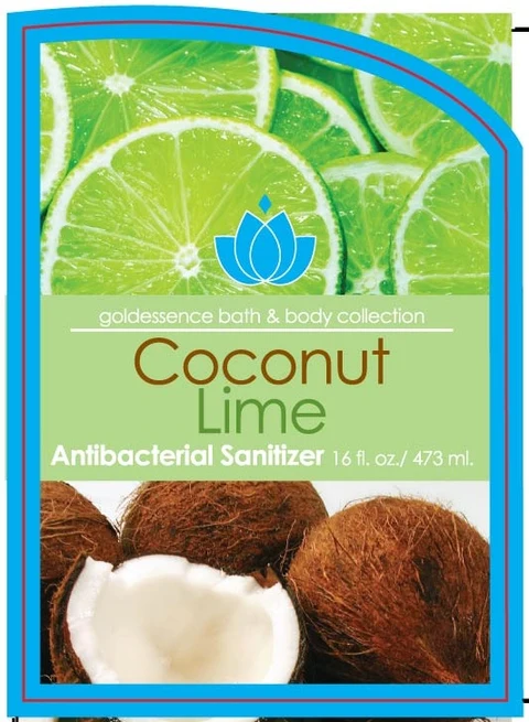 COCONUT LIME ANTIBACTERIAL SANITIZER packaging