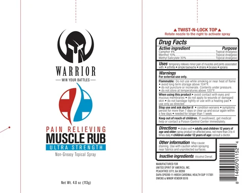 Warrior Pain Relieving packaging
