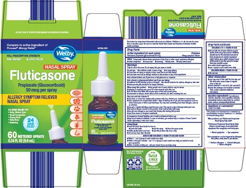Welby Fluticasone packaging